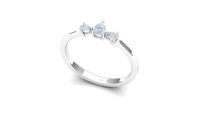 Two-Tone Three-Stone Marquise Diamond Bypass Ring