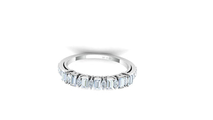 Two-Tone Channel Set Baguette Diamond Band Ring