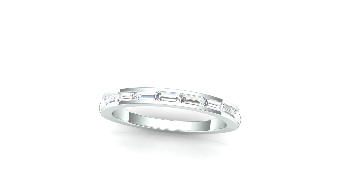 Two-Tone Channel-Set Diamond Wave Band