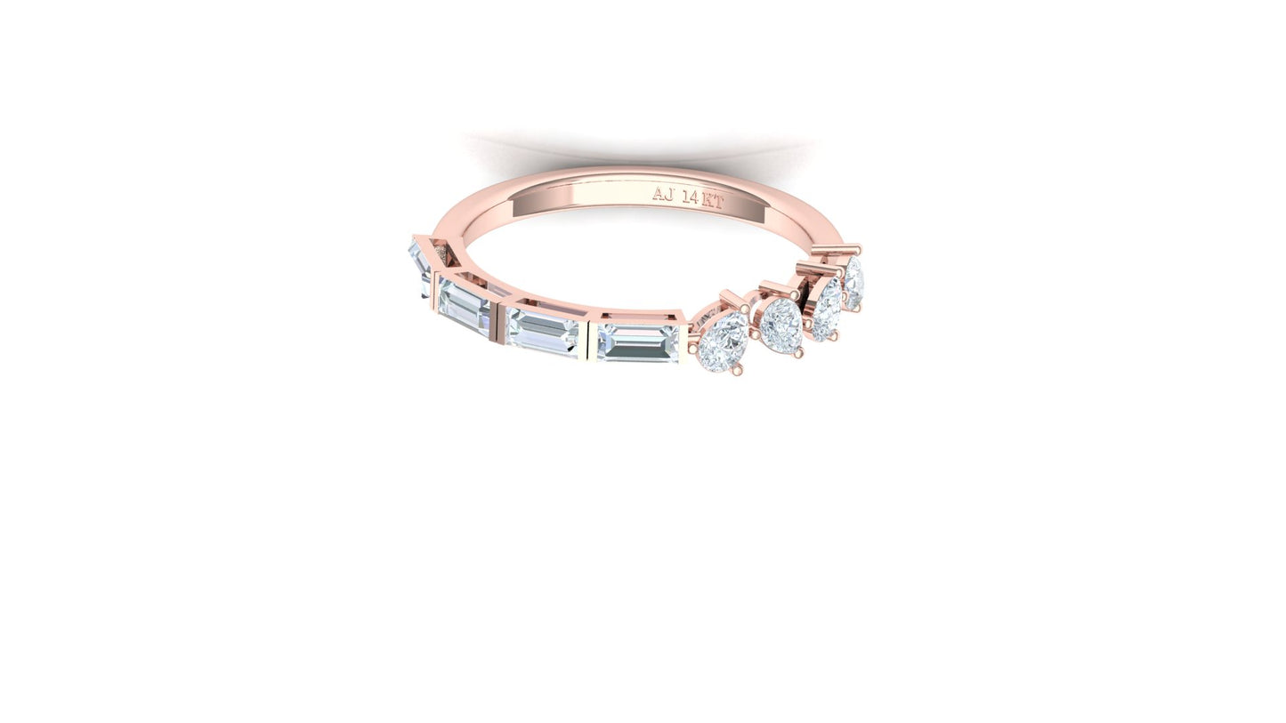 Two-Tone Marquise Diamond Star Cluster Ring