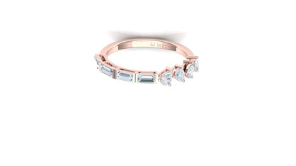 Two-Tone Marquise Diamond Star Cluster Ring