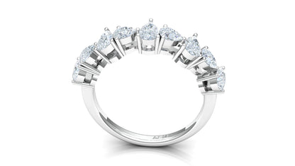 Two-Tone Cluster Diamond Dress Ring