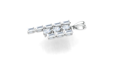 Elegant Cascading Square CVD Diamond Pendant