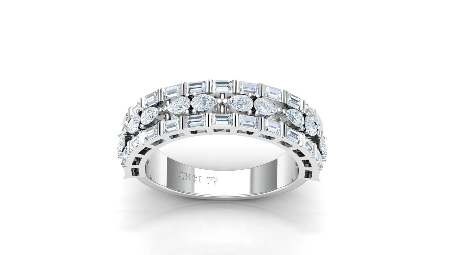 CVD Diamond Dome Cluster Ring