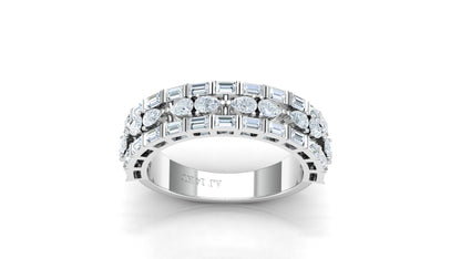 CVD Diamond Dome Cluster Ring