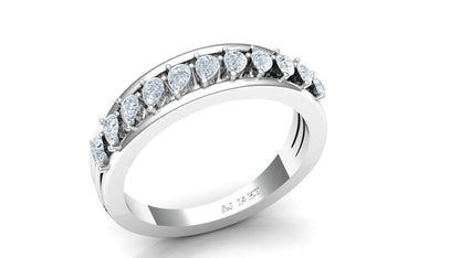 CVD Diamond Five-Row Eternity Band Ring