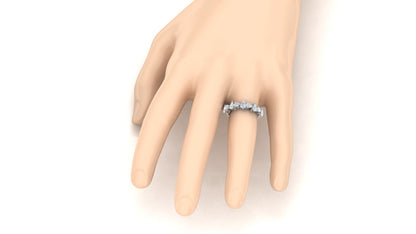 Two-Tone Cluster Diamond Dress Ring