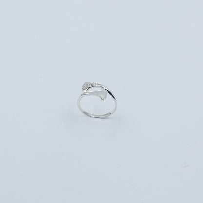Diamond Wave Gold Ring – Minimal Twist Diamond Ring - Anirudh Jewels