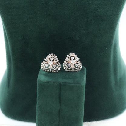 Diamond Filigree Chandelier Stud Earrings