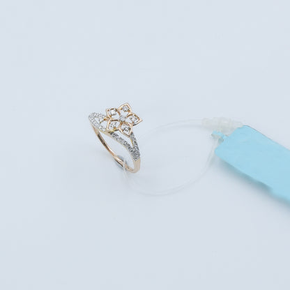 Diamond Petite Floral Ring