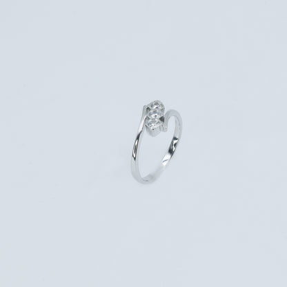 Three Stone Diamond Twist Gold Ring for Women – Elegant Designer Statement Ring - Anirudh Jewels