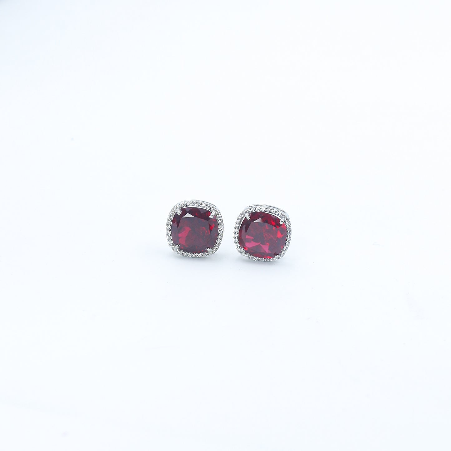 Ruby Diamond Stud Earrings - Anirudh Jewels