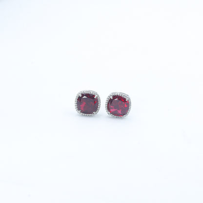 Ruby Diamond Stud Earrings - Anirudh Jewels