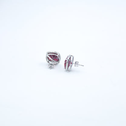 Ruby Diamond Stud Earrings - Anirudh Jewels