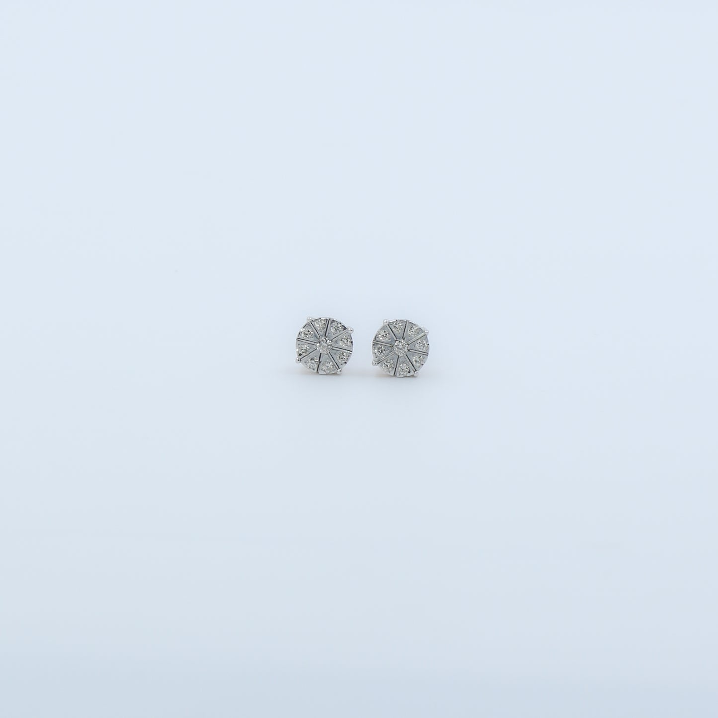 Diamond Compass Star Stud Earrings