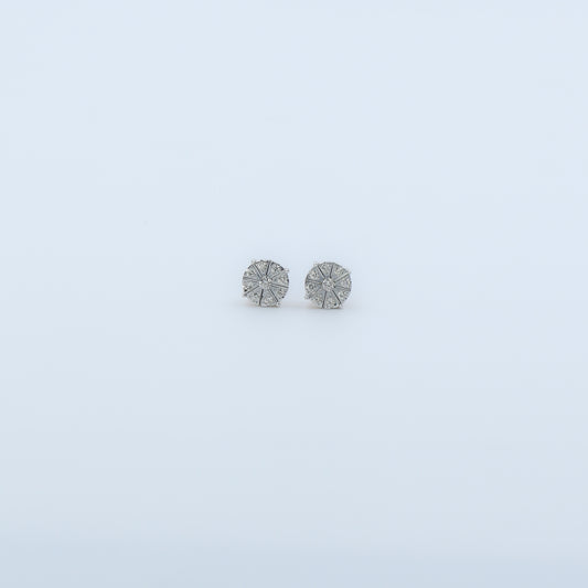 Diamond Compass Star Stud Earrings