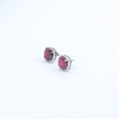 Ruby Diamond Stud Earrings - Anirudh Jewels