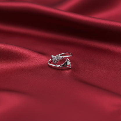 Diamond Wave Gold Ring – Minimal Twist Diamond Ring - Anirudh Jewels