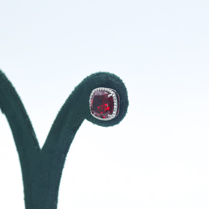 Ruby Diamond Stud Earrings - Anirudh Jewels