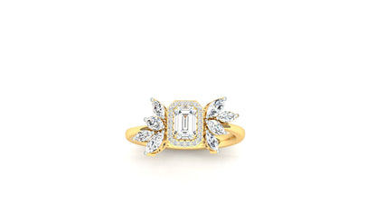 CVD Diamond Elegant Marquise Side Halo Ring