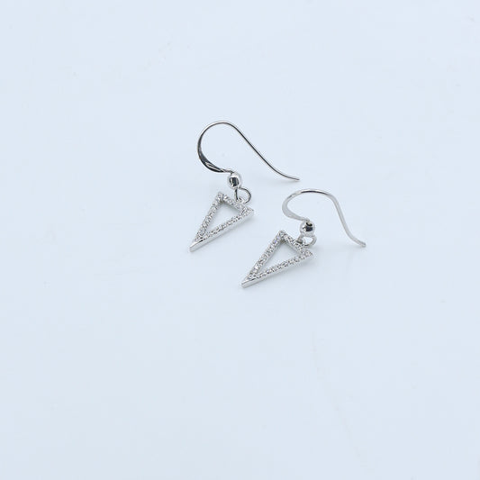 Minimal Diamond Drop Earrings - Anirudh Jewels