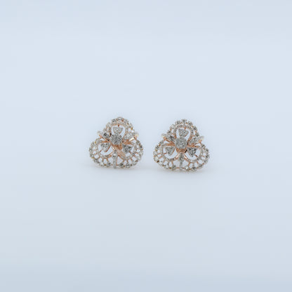 Diamond Filigree Chandelier Stud Earrings