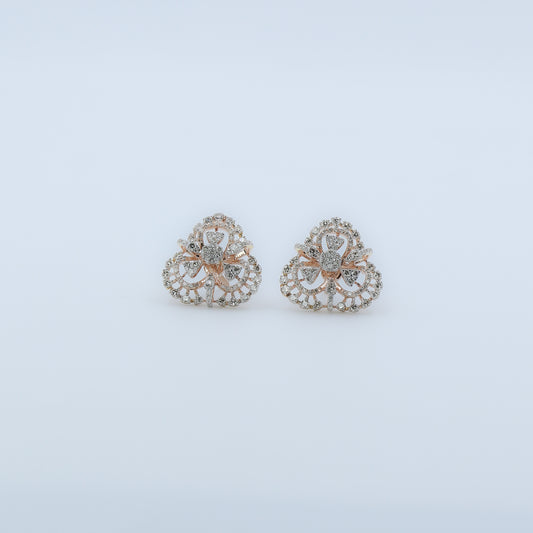 Diamond Filigree Chandelier Stud Earrings