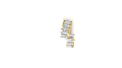 Marquise–Baguette Alternating CVD Diamond Band Ring