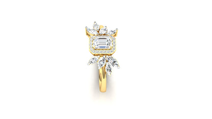 CVD Diamond Elegant Marquise Side Halo Ring