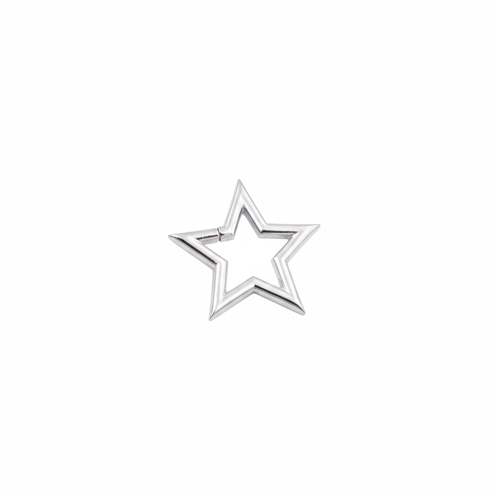 Star Shaped Gold Lock Pendant – Statement Star Charm - Anirudh Jewels