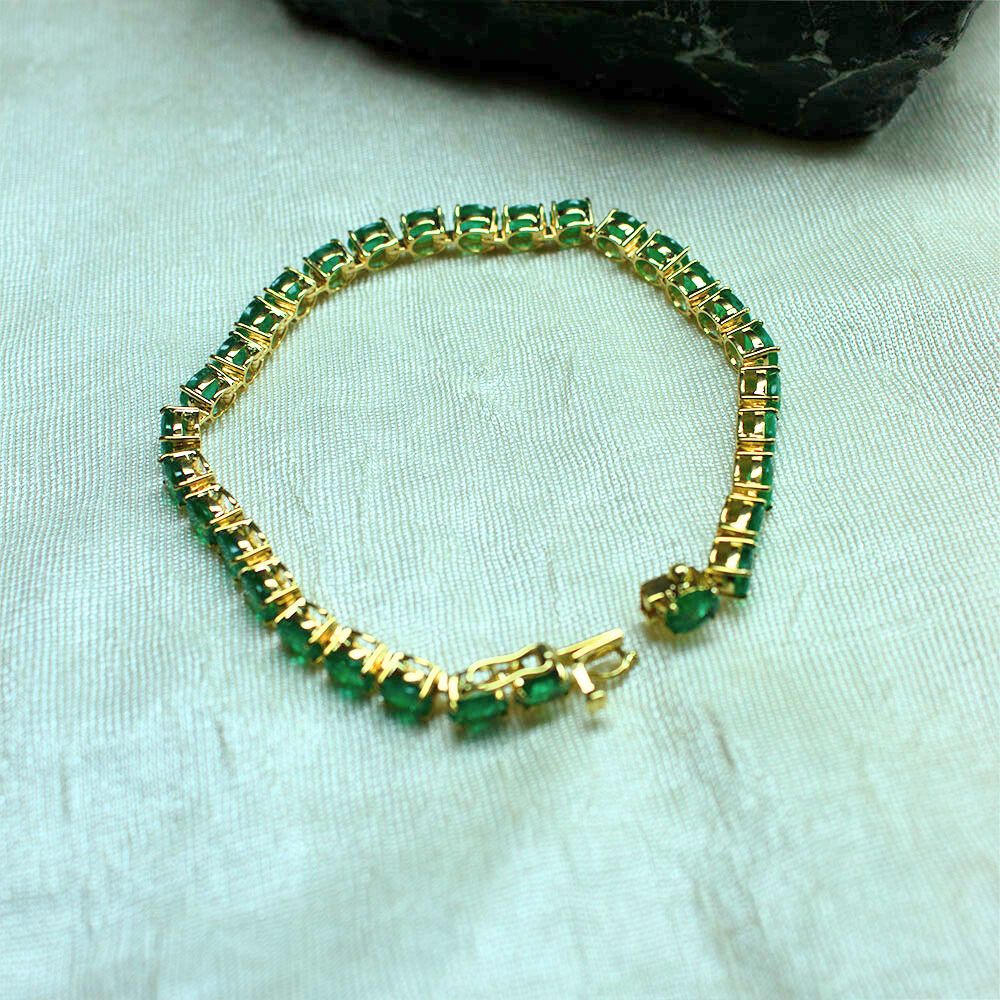 Natural Emerald Beaded/Strand Bracelet