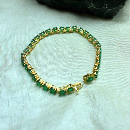 Natural Emerald Beaded/Strand Bracelet