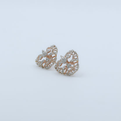 Diamond Filigree Chandelier Stud Earrings