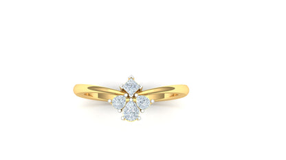 Marquise Cluster CVD Diamond Double-Band Ring