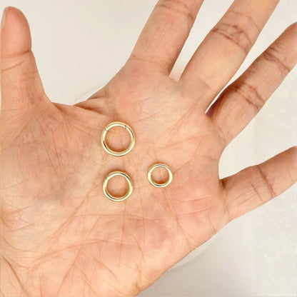 Minimalist Round Gold Lock Charm – Circular Lock Pendant - Anirudh Jewels