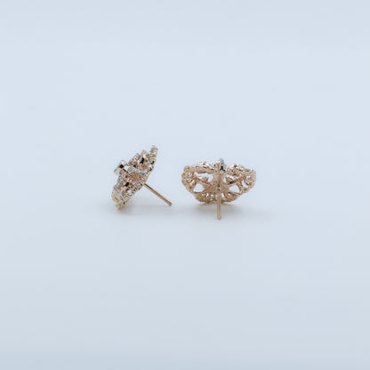 Diamond Filigree Chandelier Stud Earrings