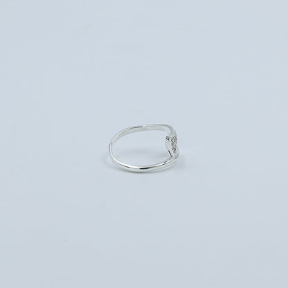 Diamond Wave Gold Ring – Minimal Twist Diamond Ring - Anirudh Jewels