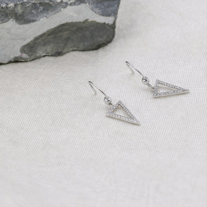 Minimal Diamond Drop Earrings - Anirudh Jewels