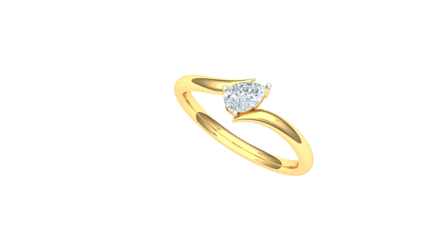 CVD Diamond Heart-Shaped Solitaire Ring