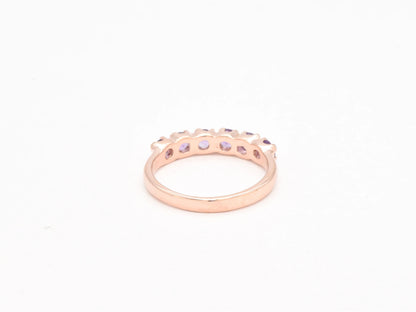 Rose Gold Amethyst Pave Eternity Band