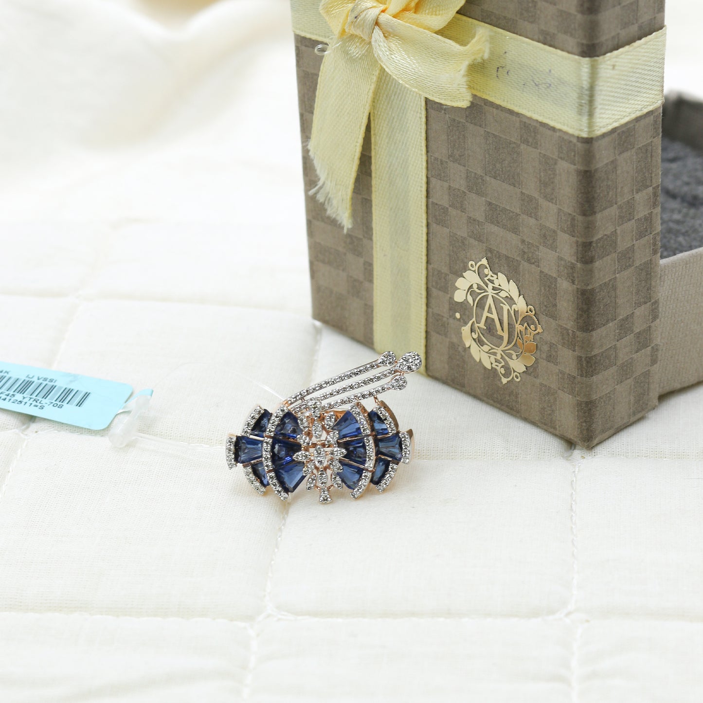 CVD Diamond & Royal Blue Cocktail Ring