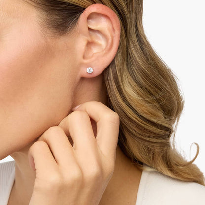 CVD EF-VVS1 Solitaire Diamond Stud Earrings