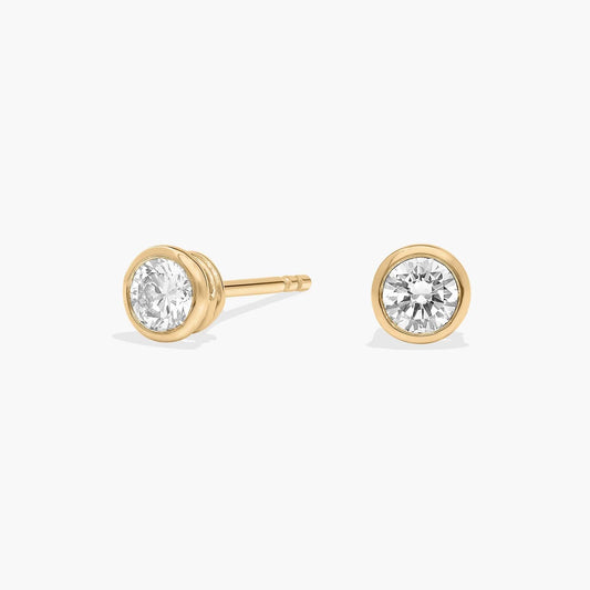 CVD EF-VVS1 0.5 Ct Diamond Halo Circle Stud Earrings