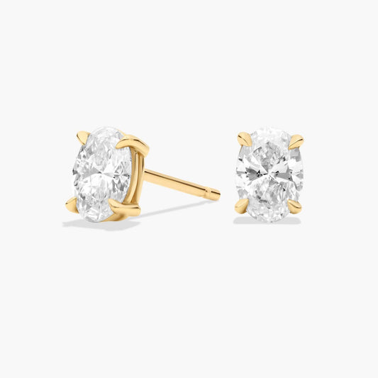 CVD EF-VVS1 1.0 Ct Solitaire Diamond Stud Earrings