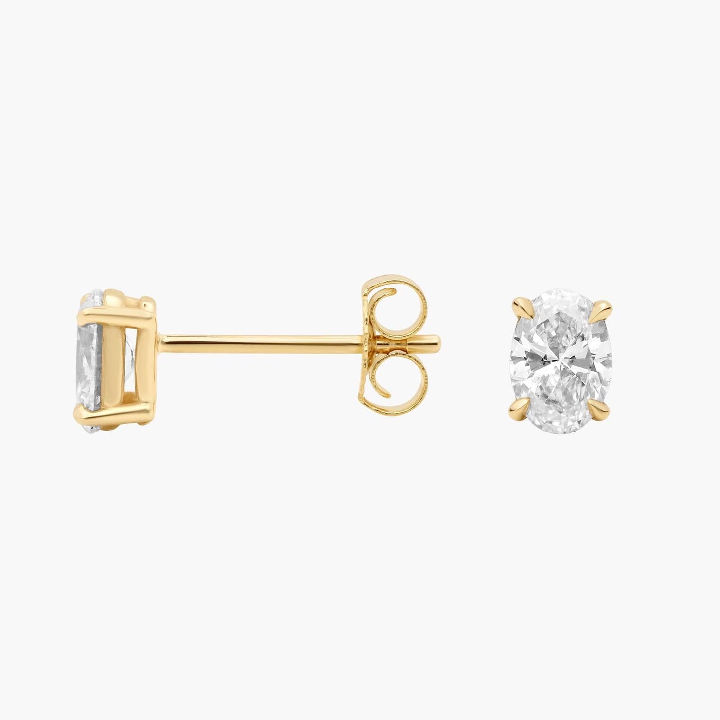 CVD EF-VVS1 1.0 Ct Solitaire Diamond Stud Earrings