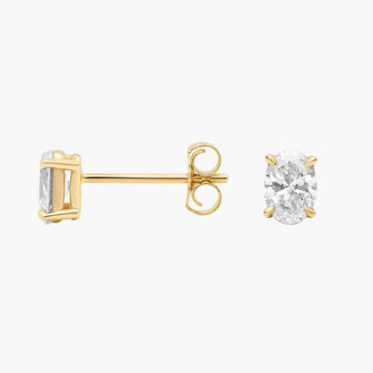 CVD EF-VVS1 1.0 Ct Solitaire Diamond Stud Earrings