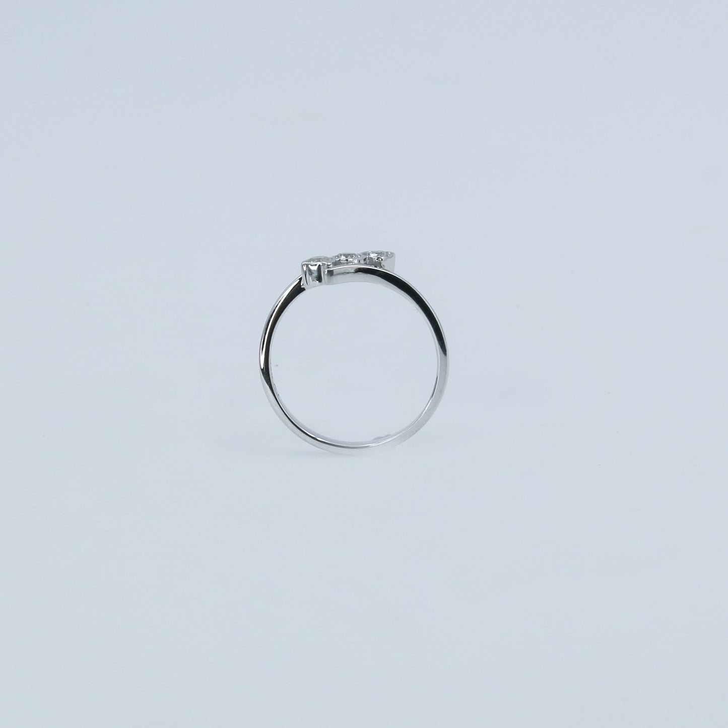 Three Stone Diamond Twist Gold Ring for Women – Elegant Designer Statement Ring - Anirudh Jewels