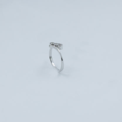 Three Stone Diamond Twist Gold Ring for Women – Elegant Designer Statement Ring - Anirudh Jewels