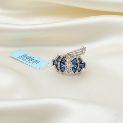 CVD Diamond & Royal Blue Cocktail Ring