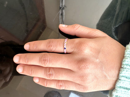 Marquise Enamel Fill Gold Ring In 14k Yellow
